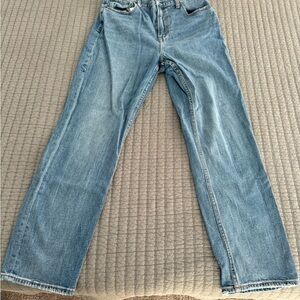 Abercrombie Ankle Straight Blue Denim Jeans